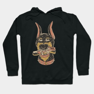 hand drawn dog eat sneaker Hoodie